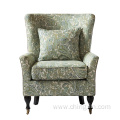 Flower Fabric Leisure Armed Accent Chair